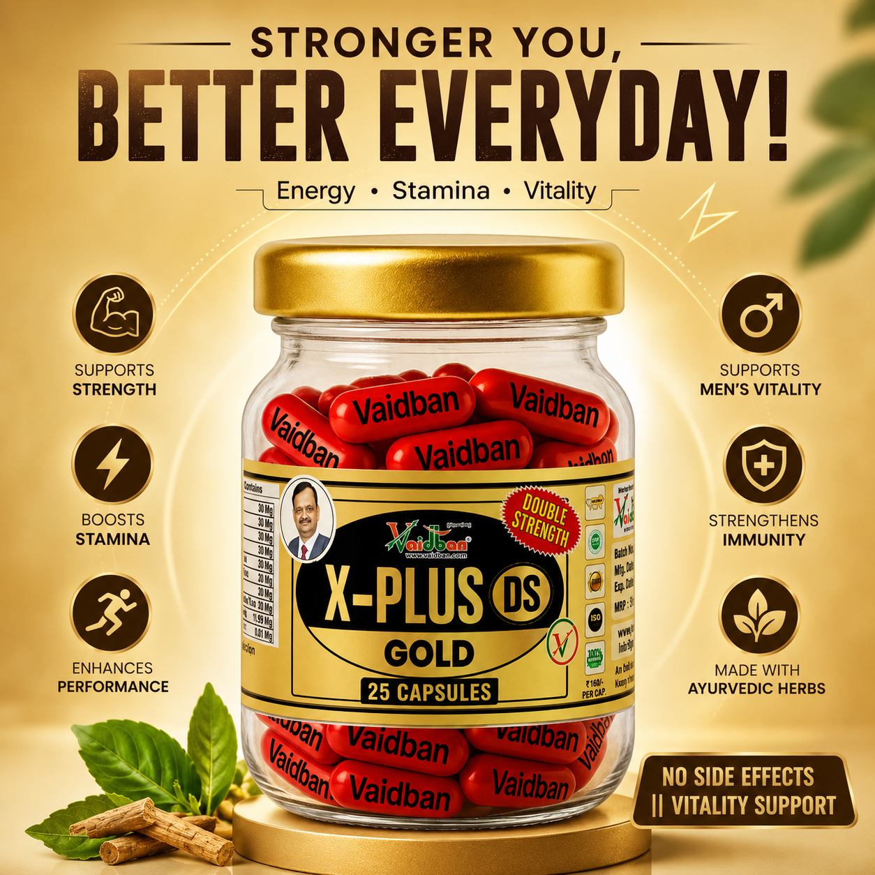X-Plus DS Gold – Double Strength Formula for Vitality & Wellness
