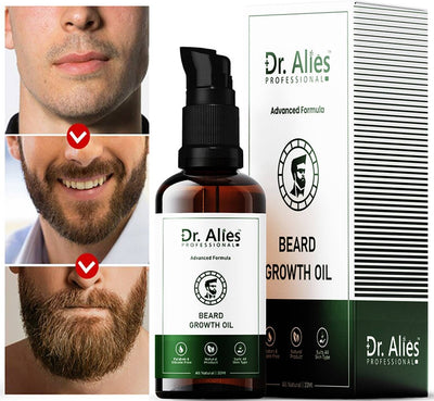 Dr. Alies Professional Advanced Beard Growth Oil for Men | Beard Care Serum & Grooming Treatment (30 ml)