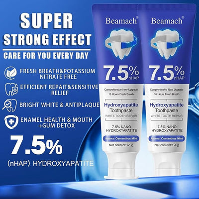 Beamach Nano Hydroxyapatite Toothpaste 7.5% | Sensitive Teeth Repair | Enamel Protection | Whitening | Fresh Mint 80g