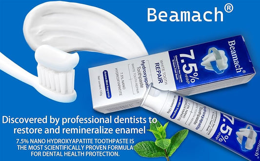 Beamach Nano Hydroxyapatite Toothpaste 7.5% | Sensitive Teeth Repair | Enamel Protection | Whitening | Fresh Mint 80g